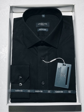 Артикул Poplin Lycra/Black полуприталенная сорочка